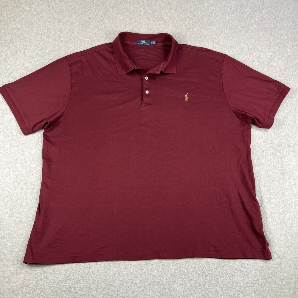Polo Ralph Lauren Polo Shirt Mens 3XB Red Brown Pony Logo Short Sleeve Classic
